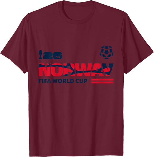 Kids FIFA World CUP26 Qualifier Norway T-Shirt - T-Shirt | Maroon