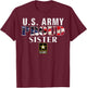 US Proud Army Sister With American Flag Military For Veteran T-Shirt - T-Shirt | Maroon