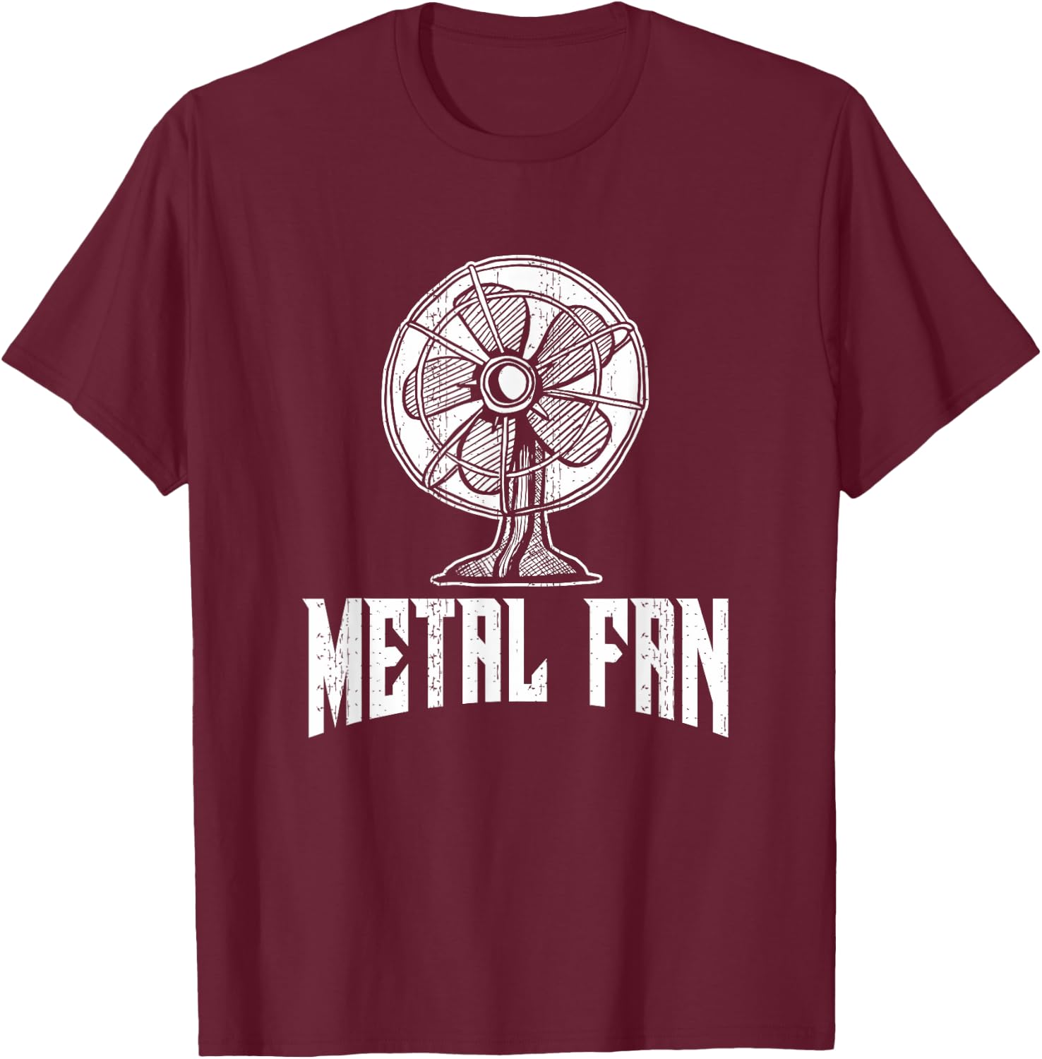 Metal Fan Funny Ventilator Rock & Heavy Metal Fun T-Shirt - T-Shirt | Maroon