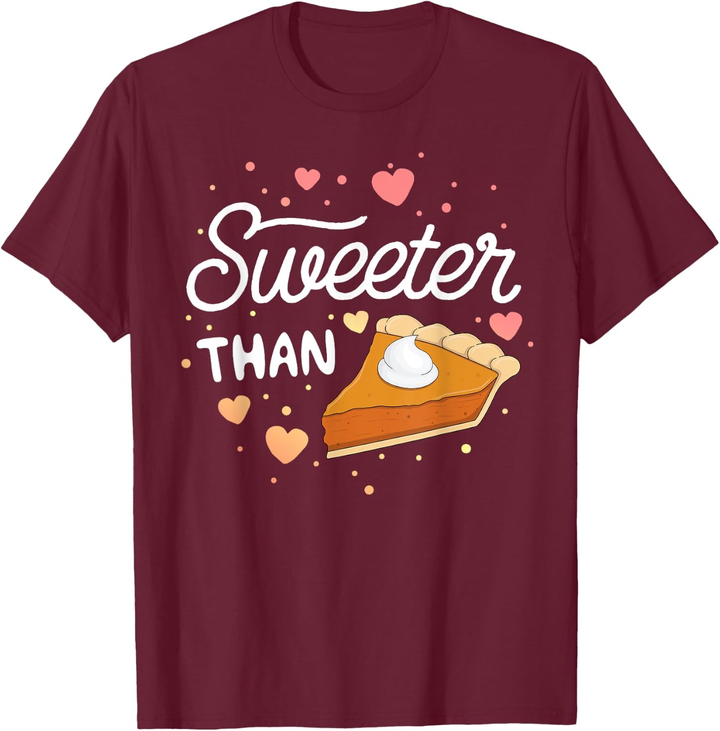 Sweeter Than Pumpkin Pie Halloween SHIRT Kids Thanksgiving T-Shirt - T-Shirt | Maroon