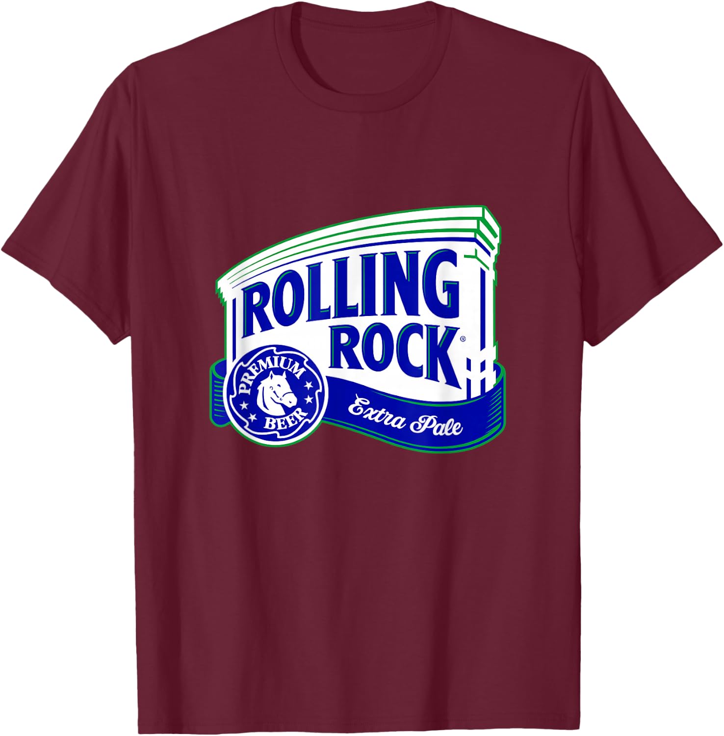 Rolling Rock Logo T-Shirt - T-Shirt | Maroon