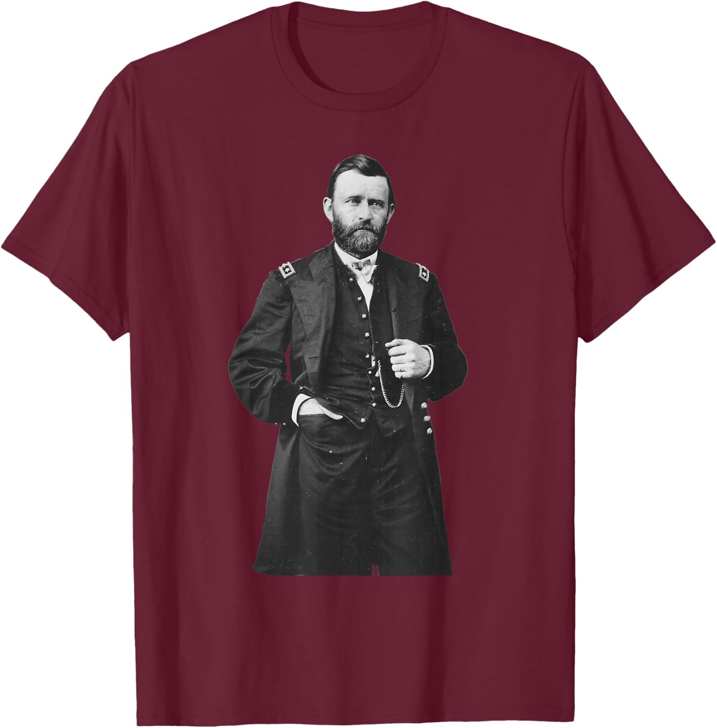 General Ulysses S Grant Union Commander American Civil War T-Shirt - T-Shirt | Maroon