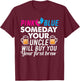 Uncle Gender Reveal Party Pink Blue Boy Girl T-Shirt - T-Shirt | Maroon