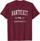 Nantucket Masachusetts MA Vintage Sports Design T-Shirt - T-Shirt | Maroon