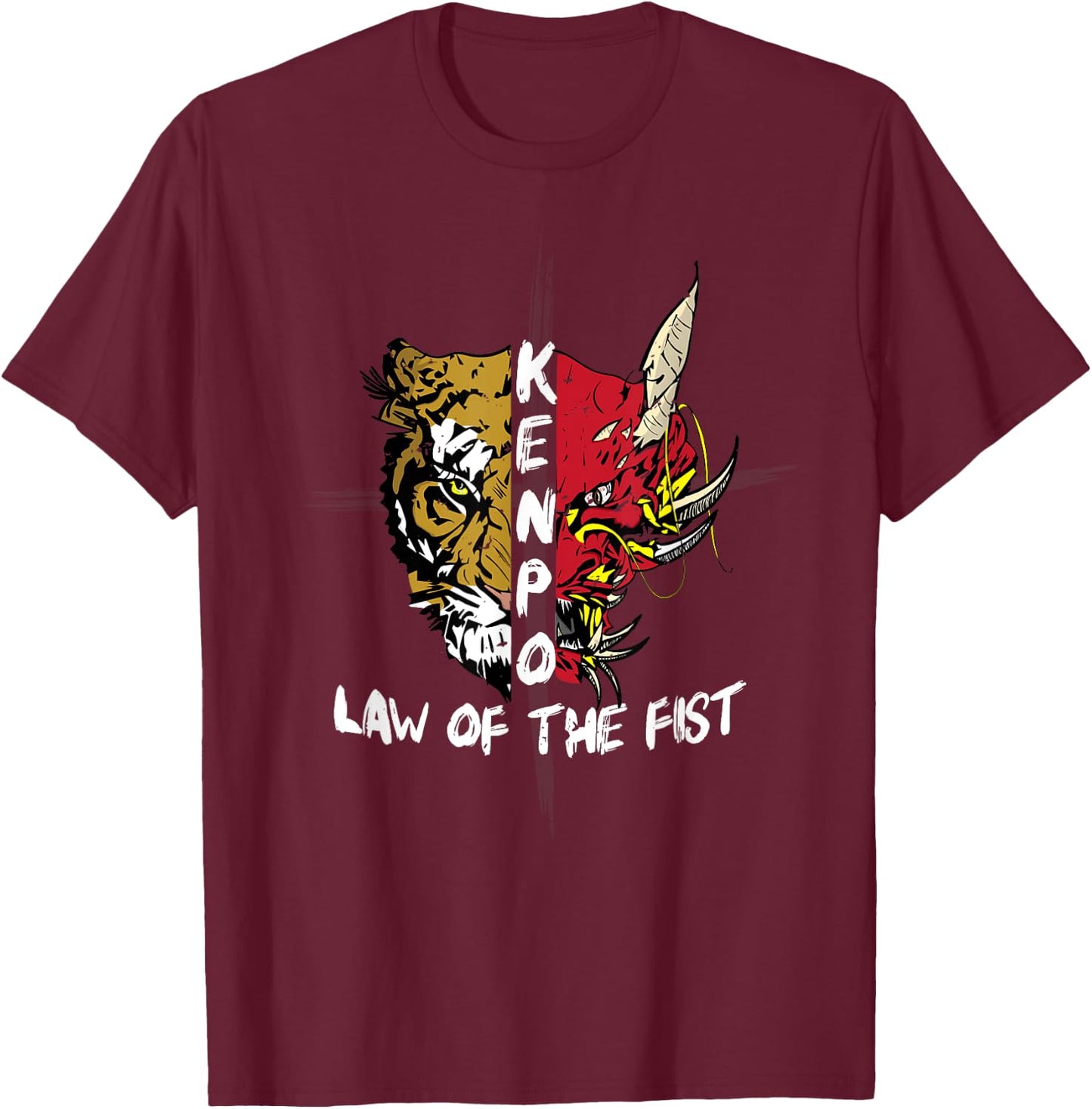 Kenpo Karate Law of the Fist Martial Arts T-Shirt - T-Shirt | Maroon