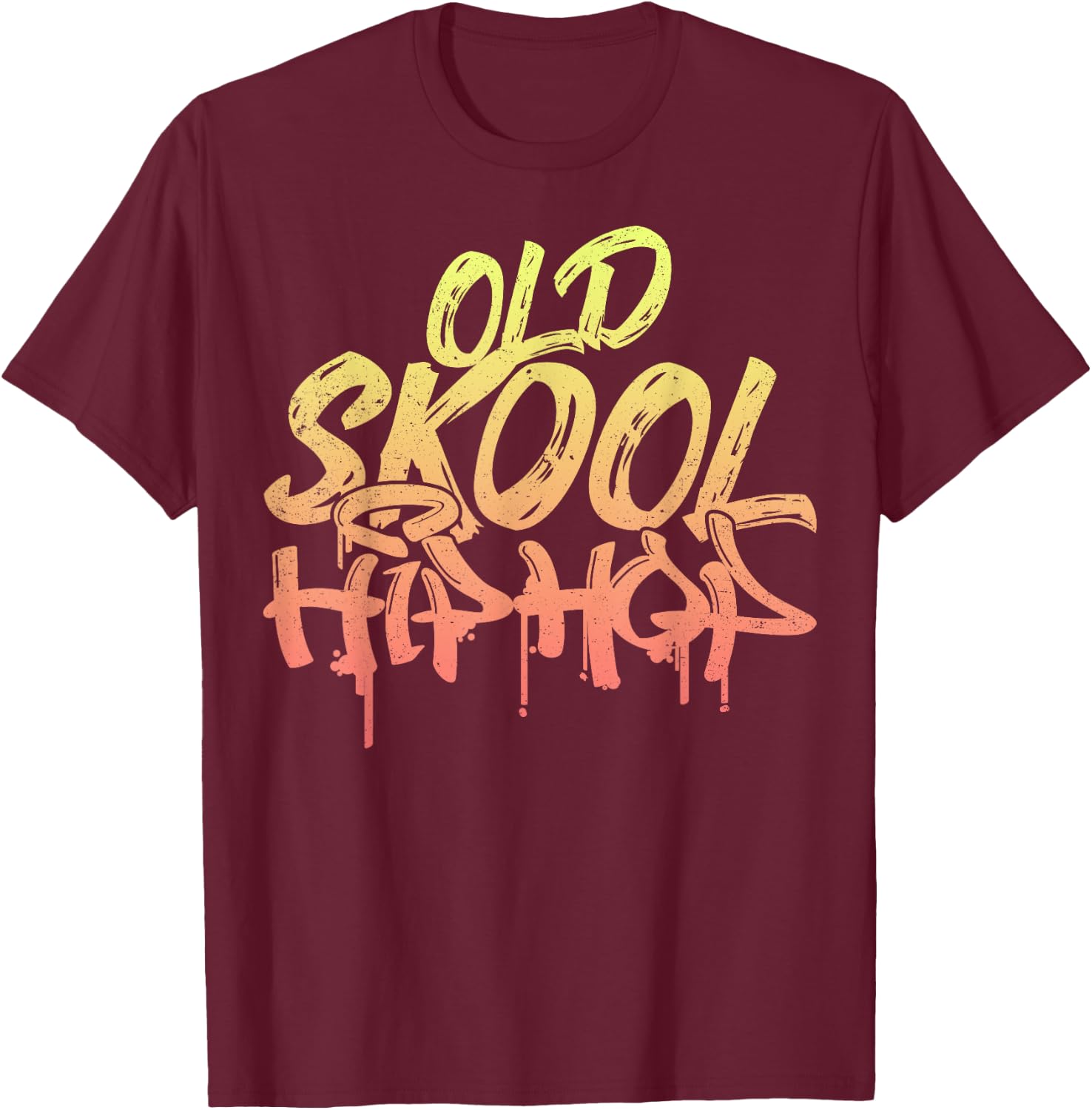 Old Skool Hip Hop - 90s Music T-Shirt - T-Shirt | Maroon