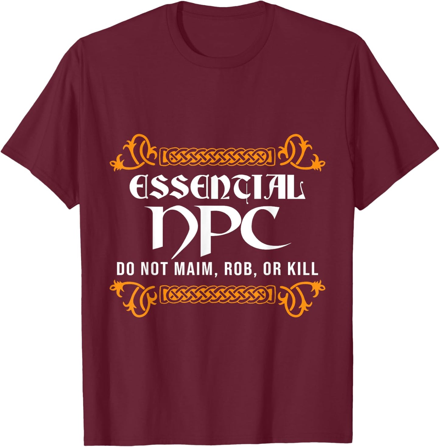 Larp Larping RPG Roleplay Gaming NPC Cosplay Costume T-Shirt - T-Shirt | Maroon