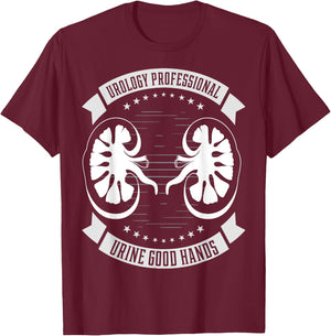 Urology Gift Kidney Dr Fan Urine Good Hands T-Shirt - T-Shirt | Maroon
