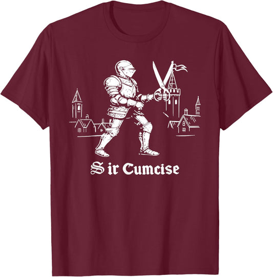 Sir Cumsize T-Shirt - T-Shirt | Maroon