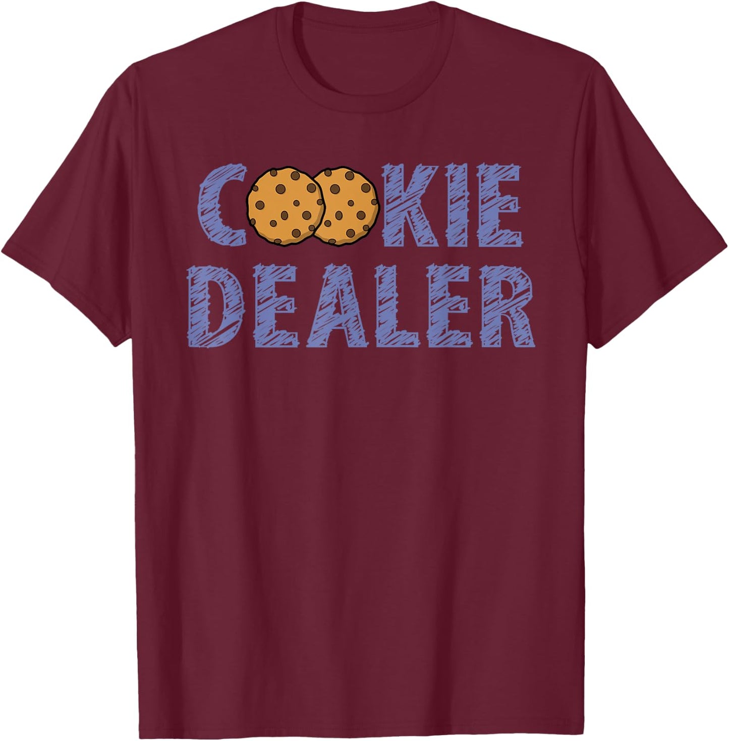 Scout Shirt Girl Funny Cookie Dealer Troop Leader Gift Shirt T-Shirt - T-Shirt | Maroon