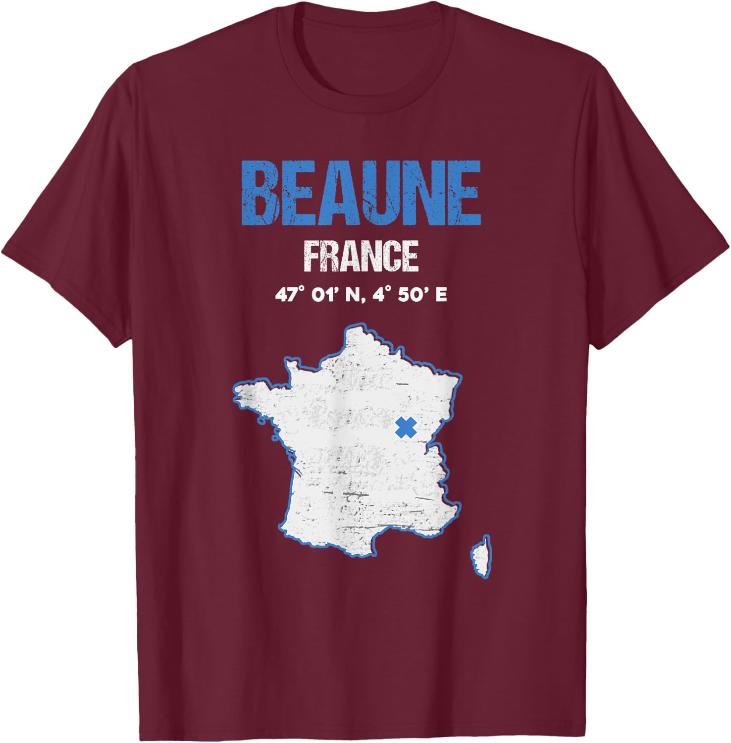 Beaune France City T-Shirt - T-Shirt | Maroon