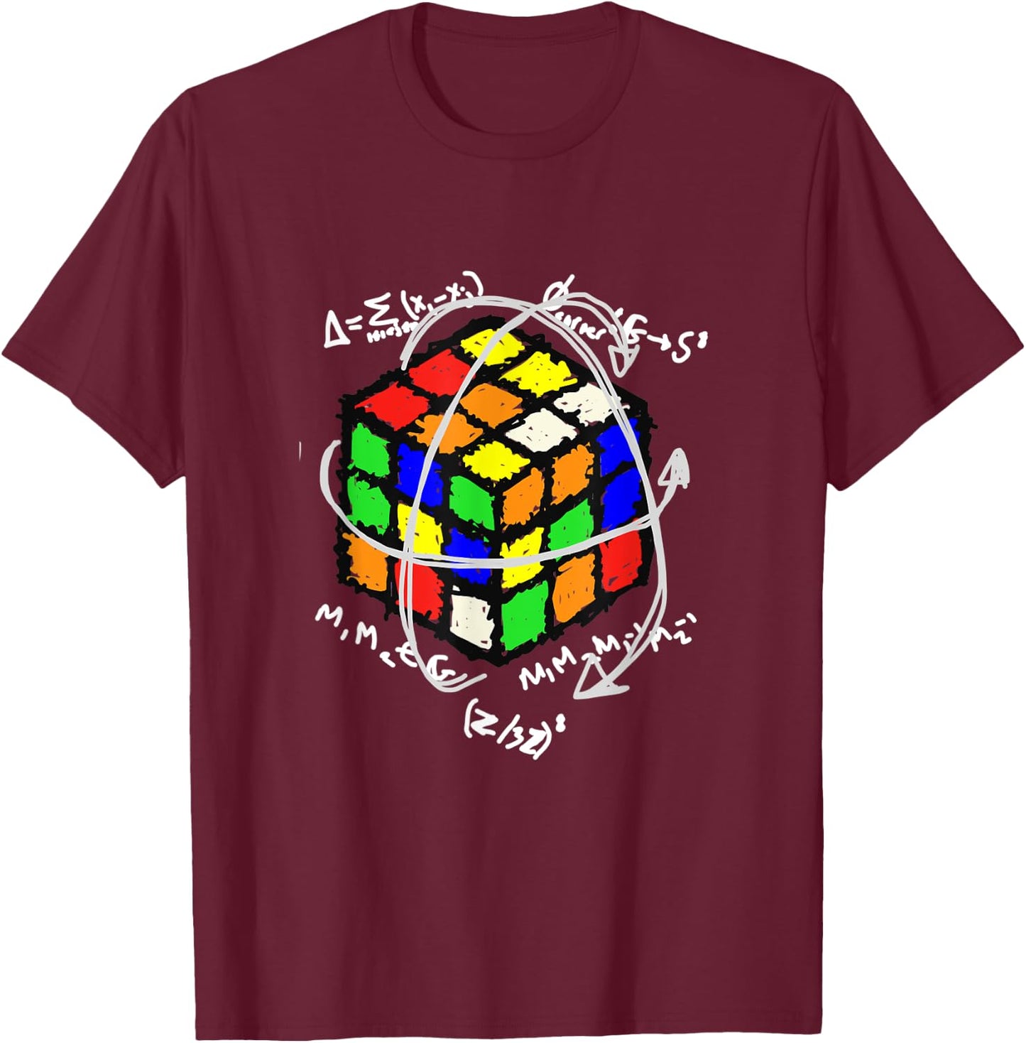 Funny Sheldon Nerdy Puzzle Cube Group Theory Math Teacher T-Shirt - T-Shirt | Maroon