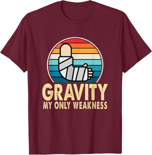 Broken Arm Injured Hand Wrist Elbow Get Well Soon Gift T-Shirt - T-Shirt | Maroon