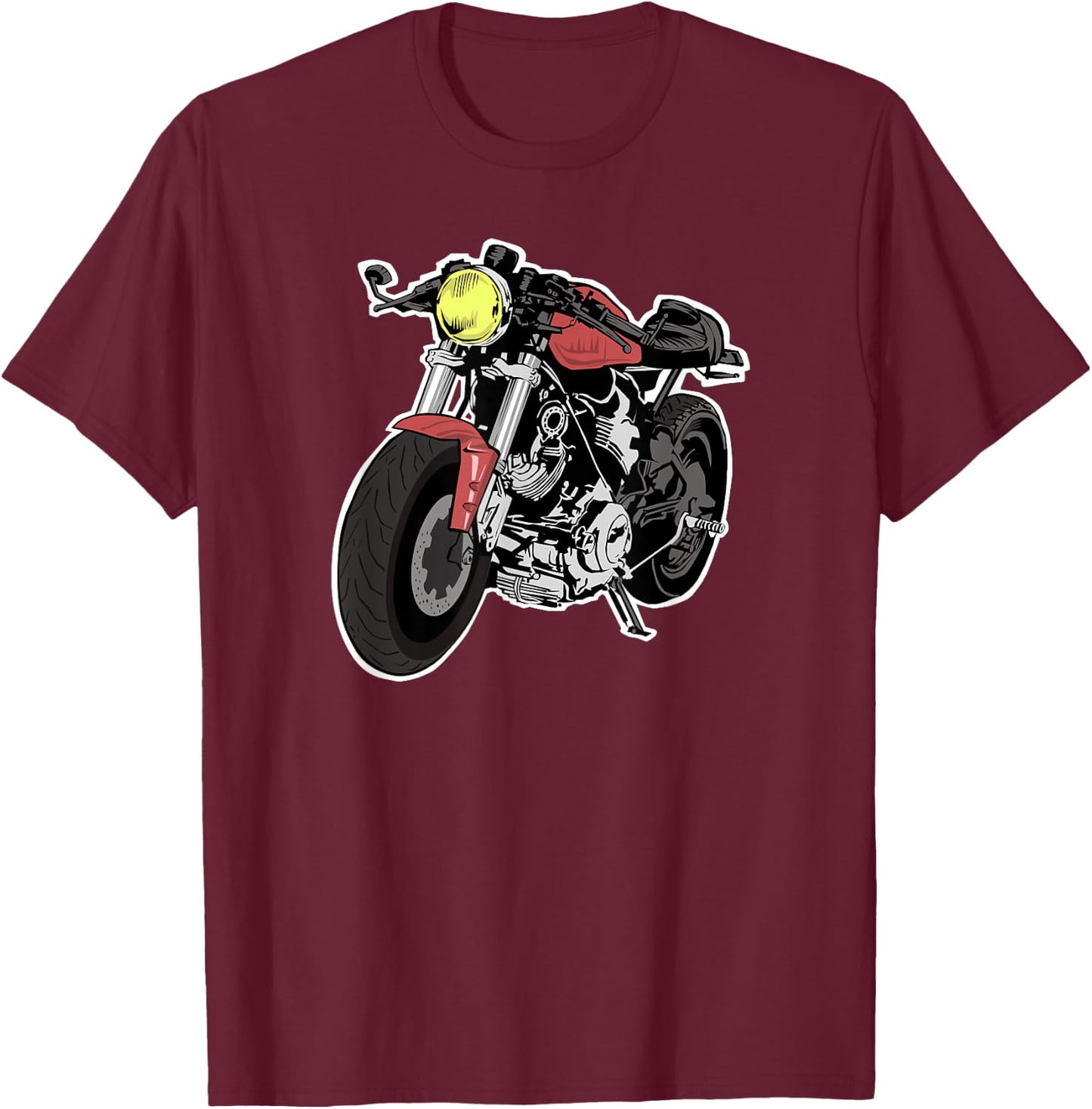 Cafe Racer T-Shirt - T-Shirt | Maroon