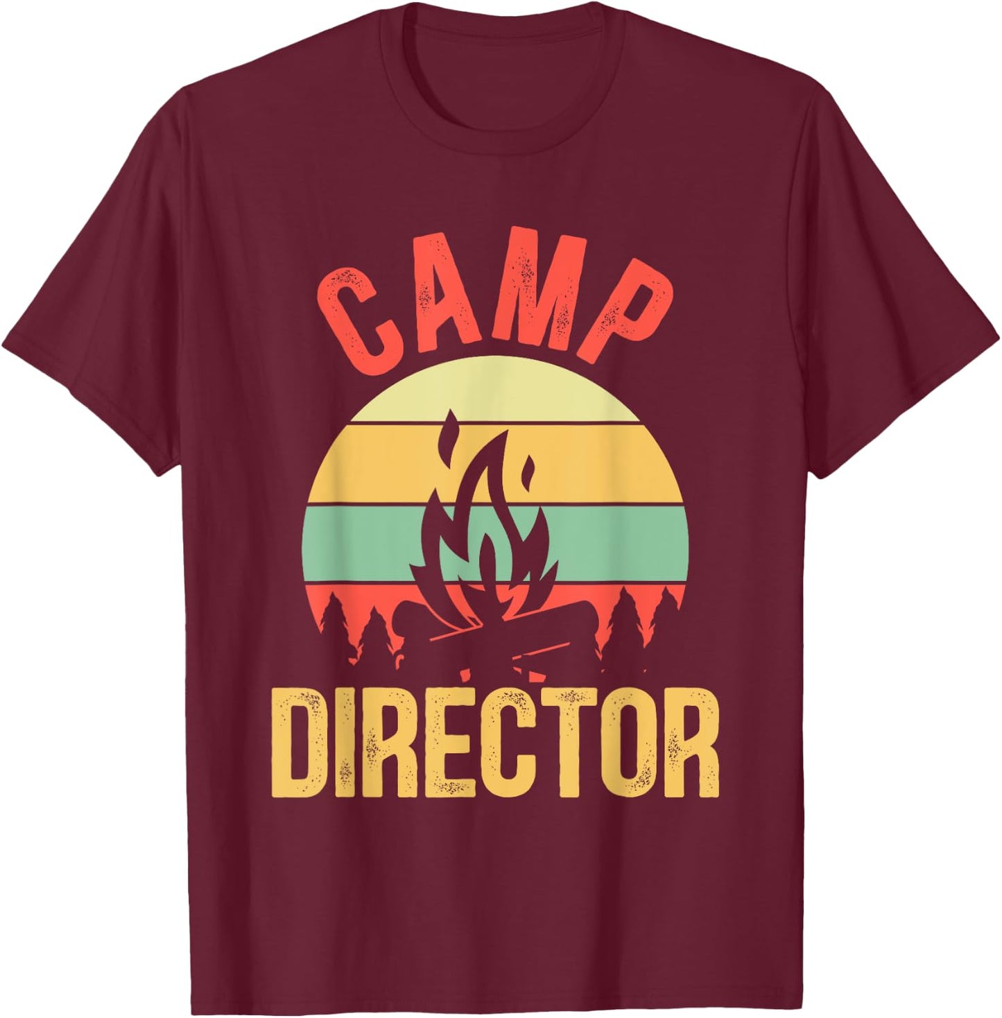Summer Camp Director Counselor Camper Men Women T-Shirt - T-Shirt | Maroon