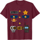 Kids Policeman Costume Funny Birthday 6 Year Old T Shirt T-Shirt - T-Shirt | Maroon