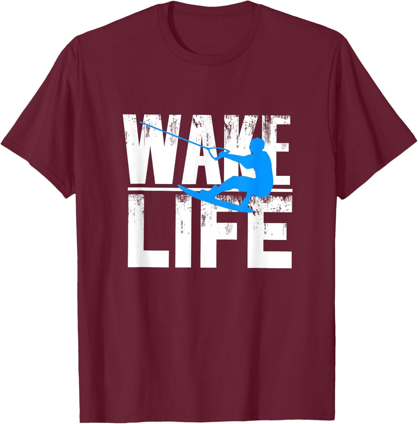 Wake Surfing Life Gift Shirt Boat Lake Wakesurfing T-Shirt - T-Shirt | Maroon
