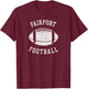 Fairport Football Distressed Vintage 80's Throwback Classic T-Shirt - T-Shirt | Maroon