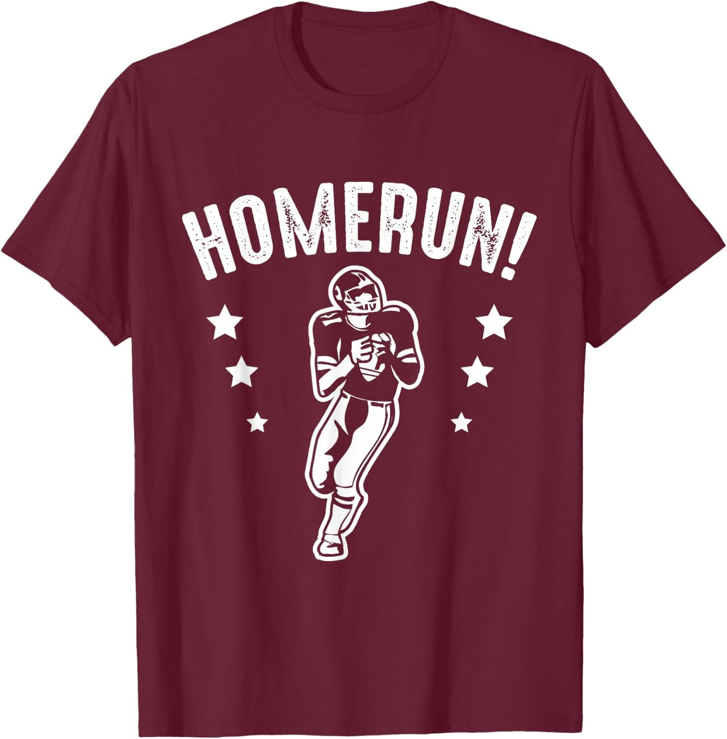 Homerun Football Baseball Mix False Sport T-Shirt - T-Shirt | Maroon