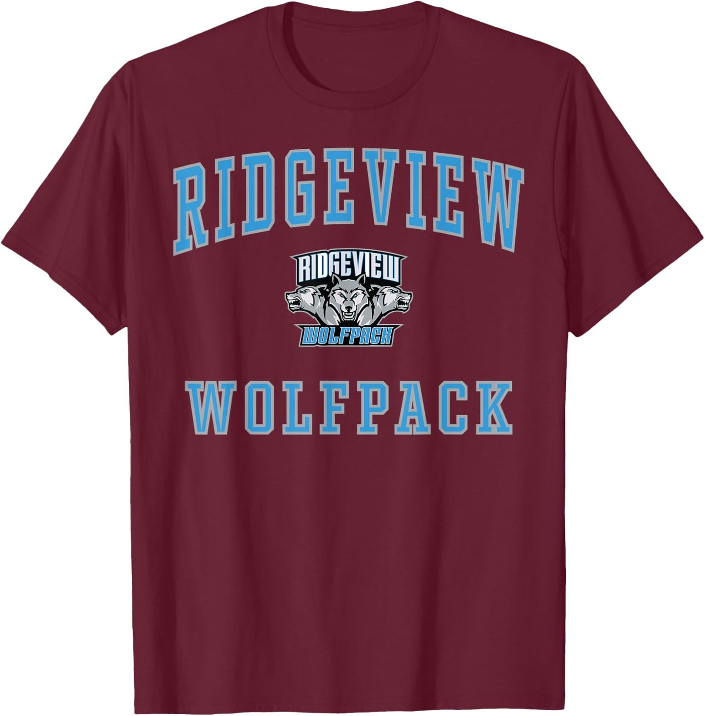Ridgeview High School Wolfpack C1 T-Shirt - T-Shirt | Maroon