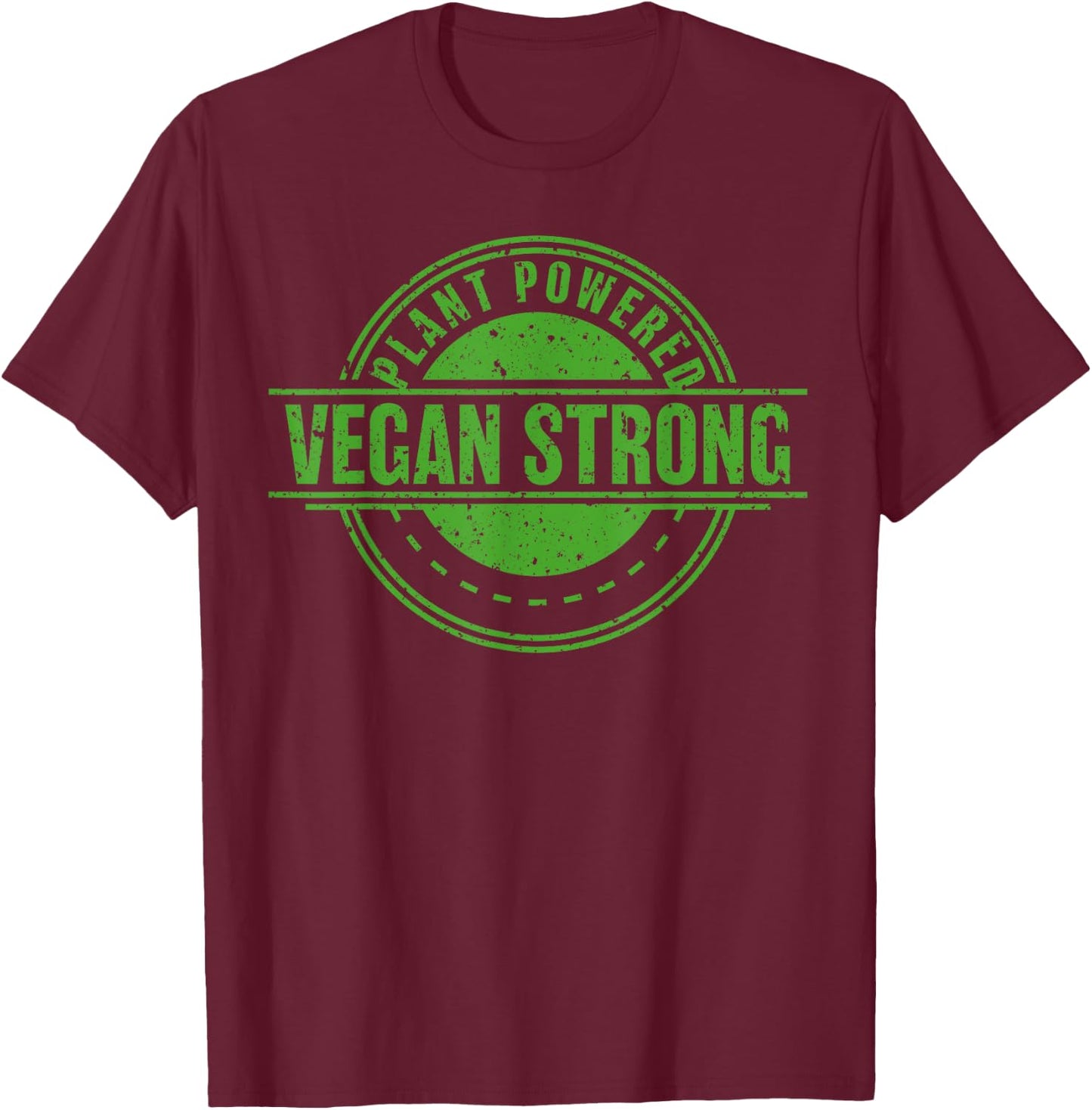 Vegan Gym Shirt, Plant Strong T-Shirt - T-Shirt | Maroon