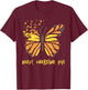 Accept Understand Love Butterfly Shirt Autism Awareness T-Shirt - T-Shirt | Maroon