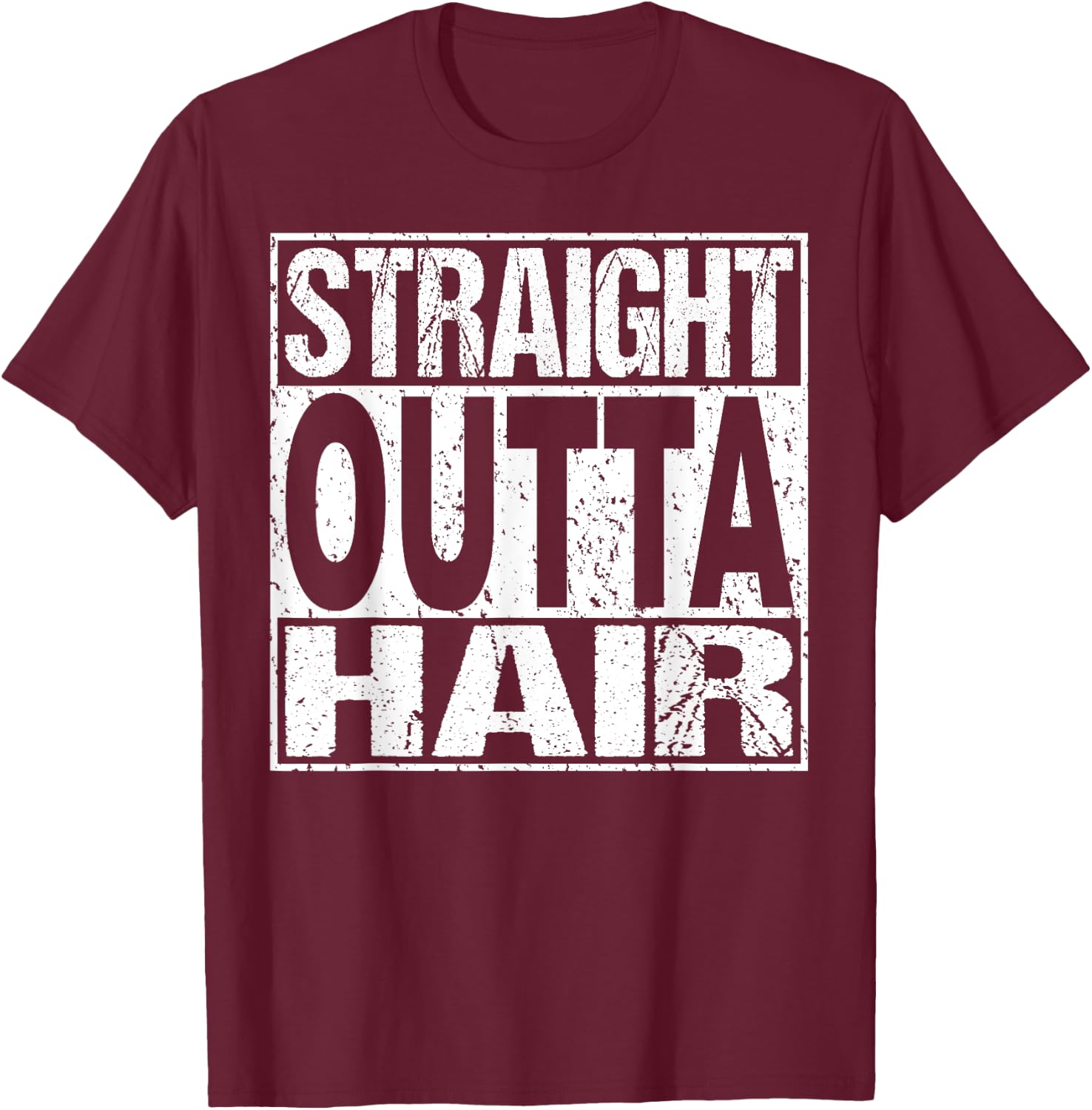 Bald Guy T Shirt Hair Loss Baldness Funny Joke Gift T-Shirt - T-Shirt | Maroon