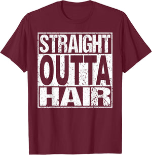 Bald Guy T Shirt Hair Loss Baldness Funny Joke Gift T-Shirt - T-Shirt | Maroon