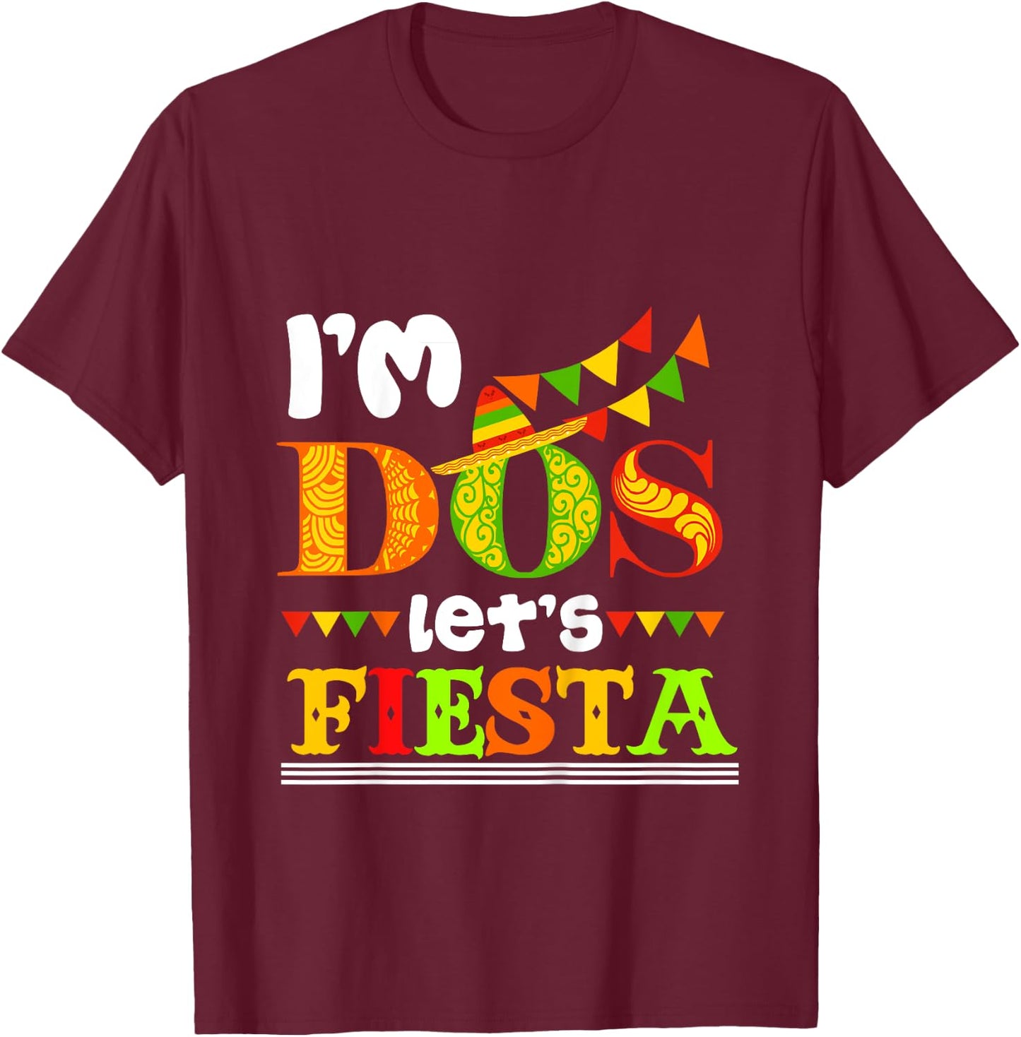I'm Dos Taco Twosday 2nd Birthday Gift Kids Boy Girl T-Shirt - T-Shirt | Maroon