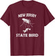 New Jersey Mosquito State Bird Funny Outdoors T-Shirt - T-Shirt | Maroon