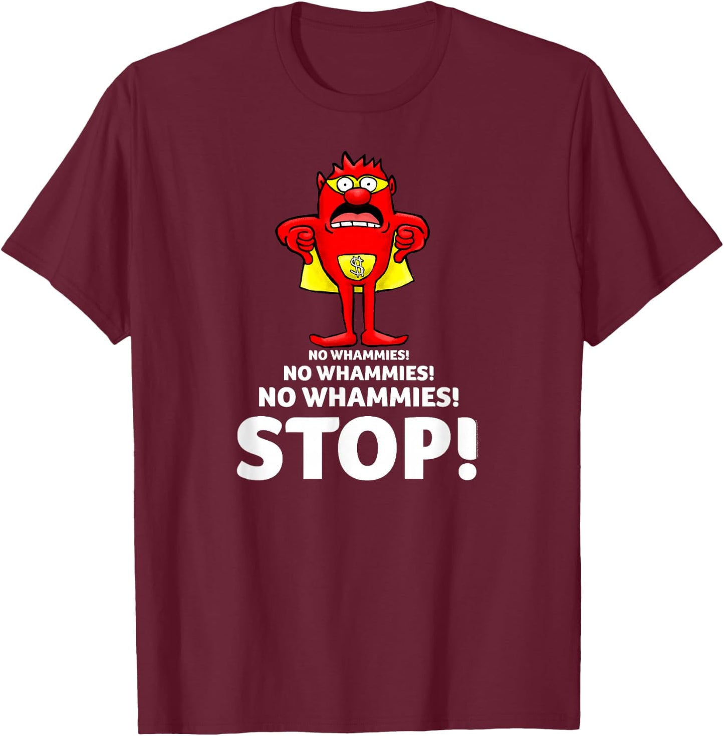 Press Your Luck: No Whammies! Stop! T-Shirt - T-Shirt | Maroon