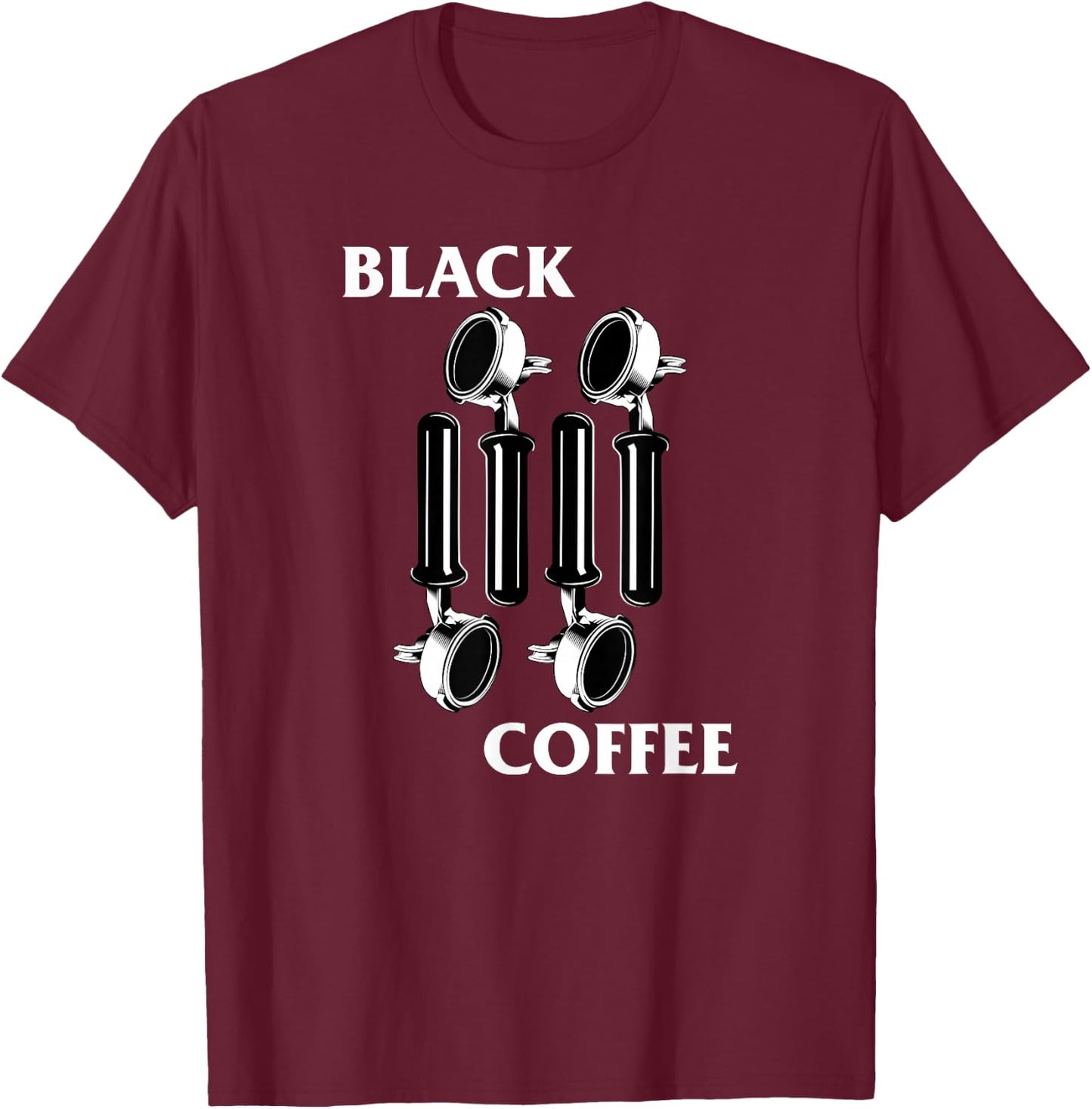 Retro Punk Rock Flag Espresso Black Coffee Lover T-Shirt - T-Shirt | Maroon