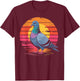 Retro Pigeon Lover Urban Birdwatching Gifts Women T-Shirt - T-Shirt | Maroon