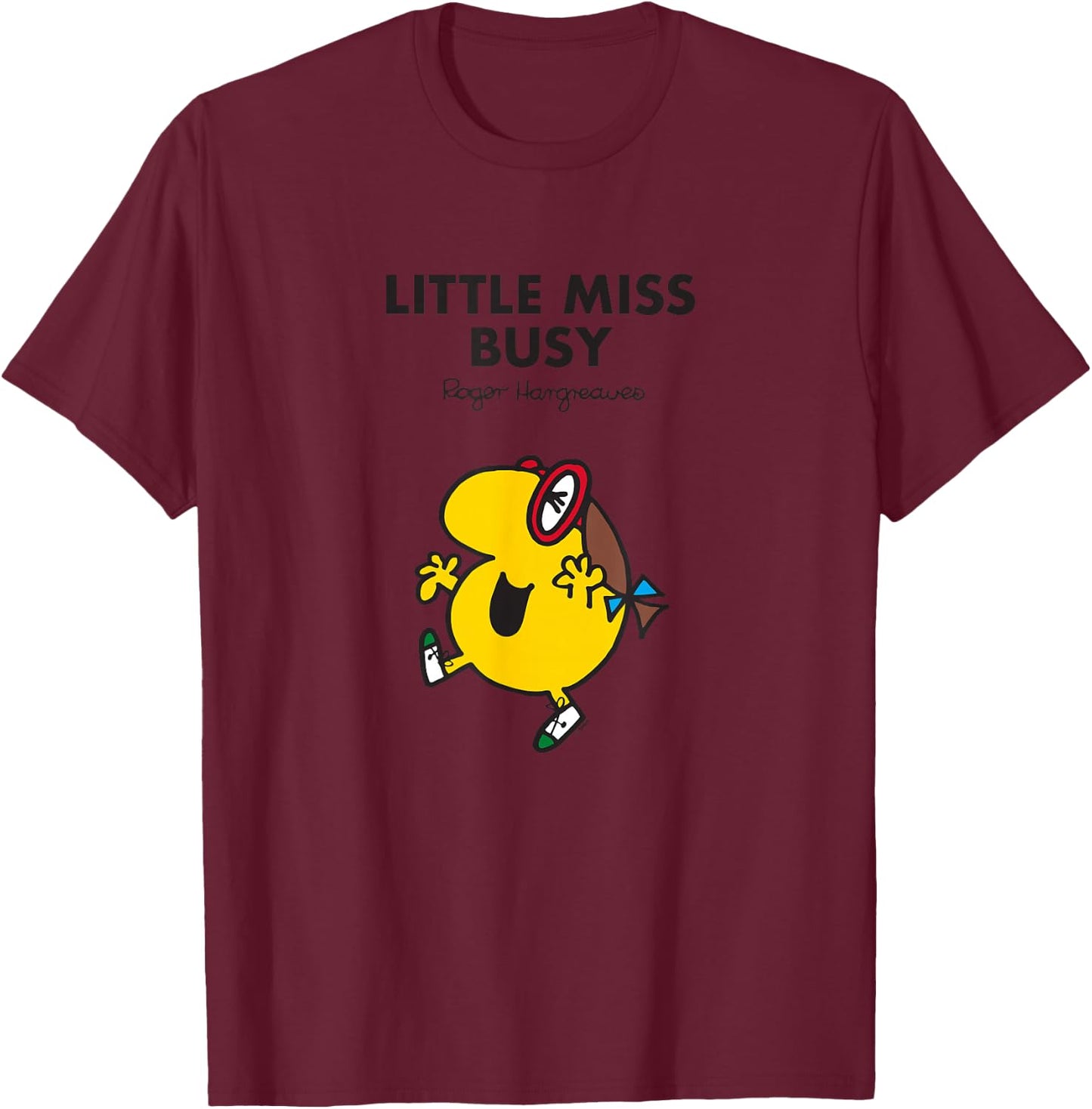 Mr. Men Little Miss Busy T-Shirt - T-Shirt | Maroon