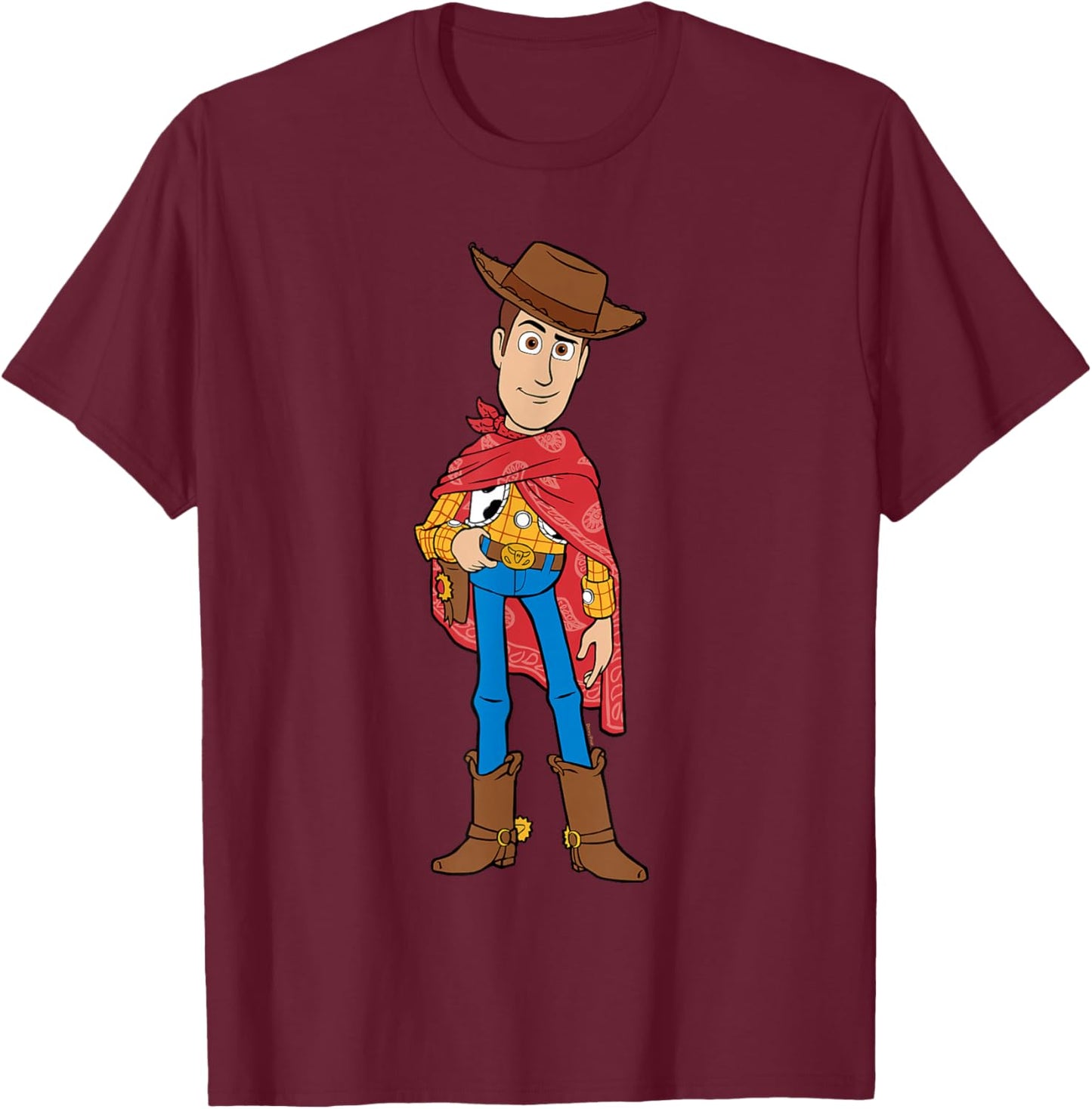 Disney and Pixar's Toy Story 5 Woody with Poncho Big Pose T-Shirt - T-Shirt | Maroon
