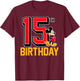 Disney - Mickey 15th Birthday Standard T-Shirt - T-Shirt | Maroon