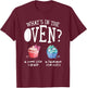 Whats in the Oven Gender Reveal Party Cupcake or Stud Muffin T-Shirt - T-Shirt | Maroon