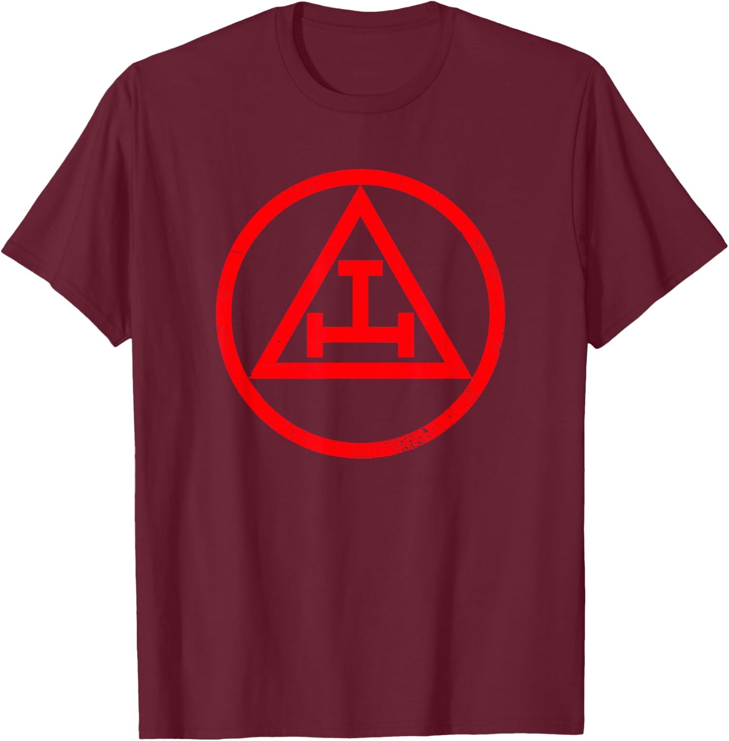 Free Mason Royal Arch Symbol Shirt T-Shirt - T-Shirt | Maroon