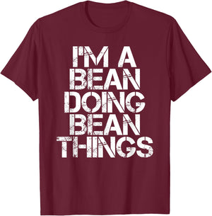 Bean Funny Surname Family Tree Birthday Reunion Gift T-Shirt - T-Shirt | Maroon