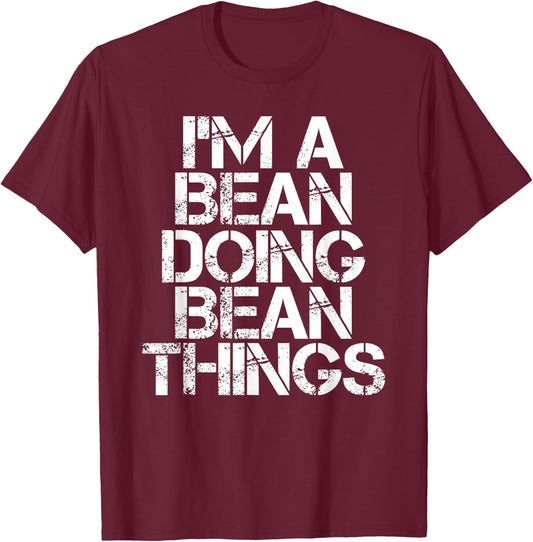 Bean Funny Surname Family Tree Birthday Reunion Gift T-Shirt - T-Shirt | Maroon