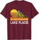 Mountain Sunset Vacation Gift- Lake Placid New York T-Shirt - T-Shirt | Maroon