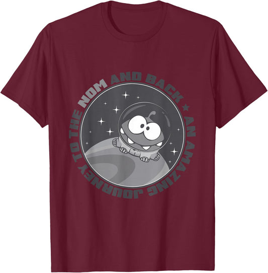 Cut the Rope: Space Om Nom T-Shirt - T-Shirt | Maroon