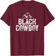 Black Cowboy Vintage Gift T-Shirt - T-Shirt | Maroon