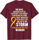 Childhood Cancer Warrior - I am the Storm T-Shirt - T-Shirt | Maroon