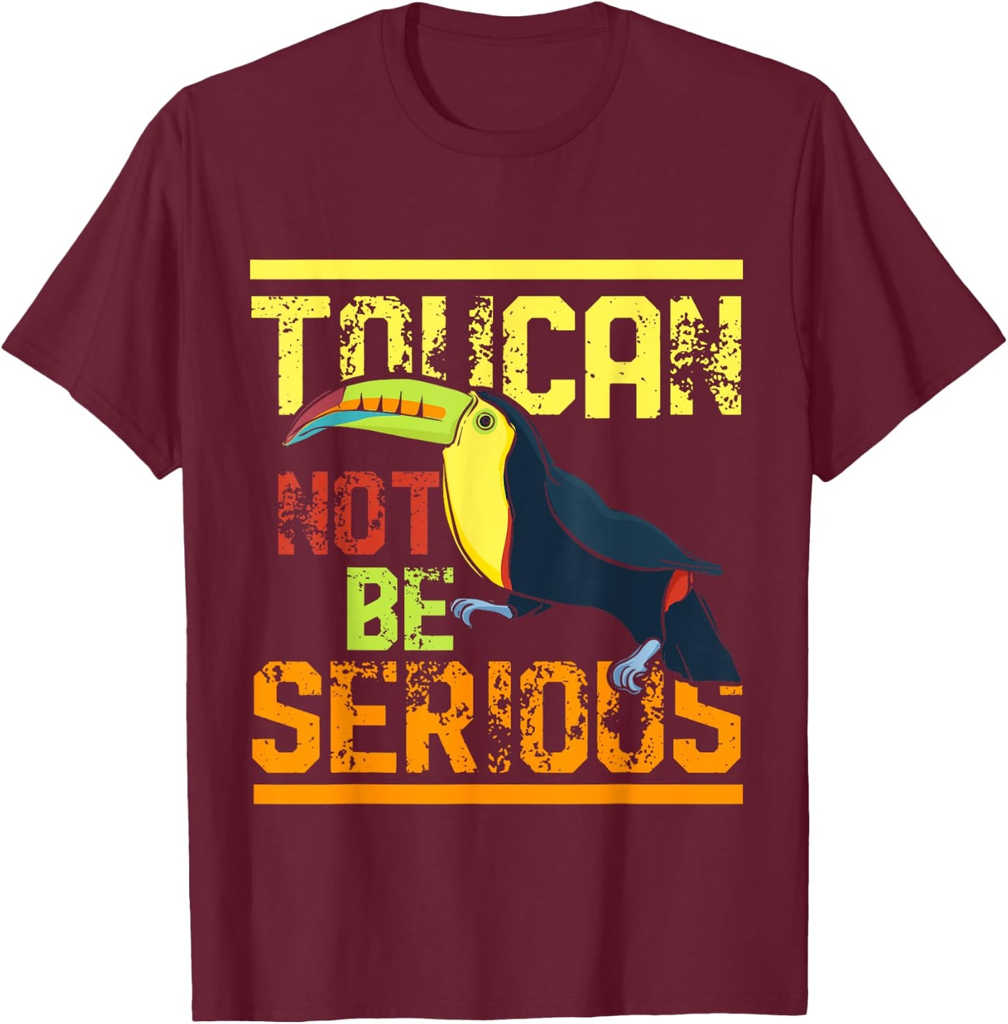 Funny Animal Gift Tropic Birds Toucan T-Shirt - T-Shirt | Maroon
