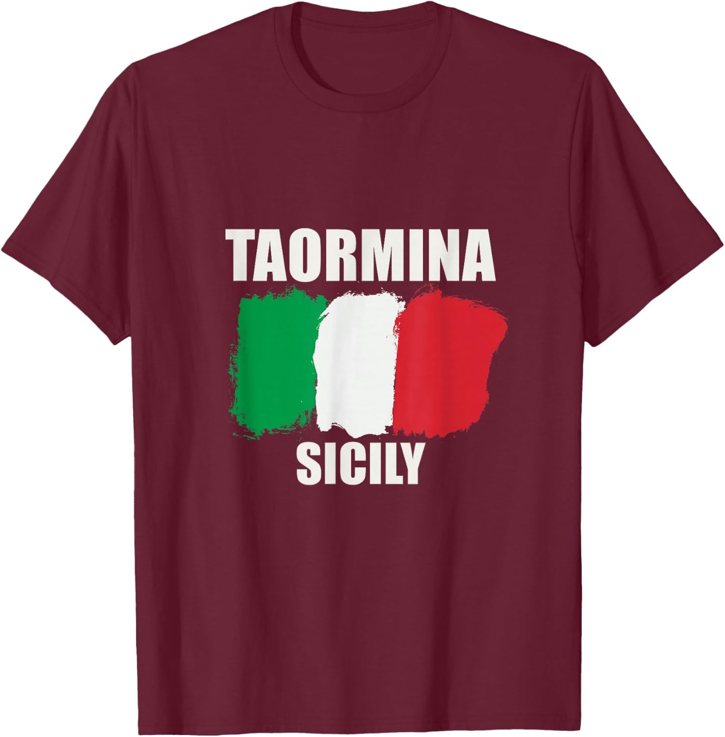Taormina Sicily T-Shirt - T-Shirt | Maroon