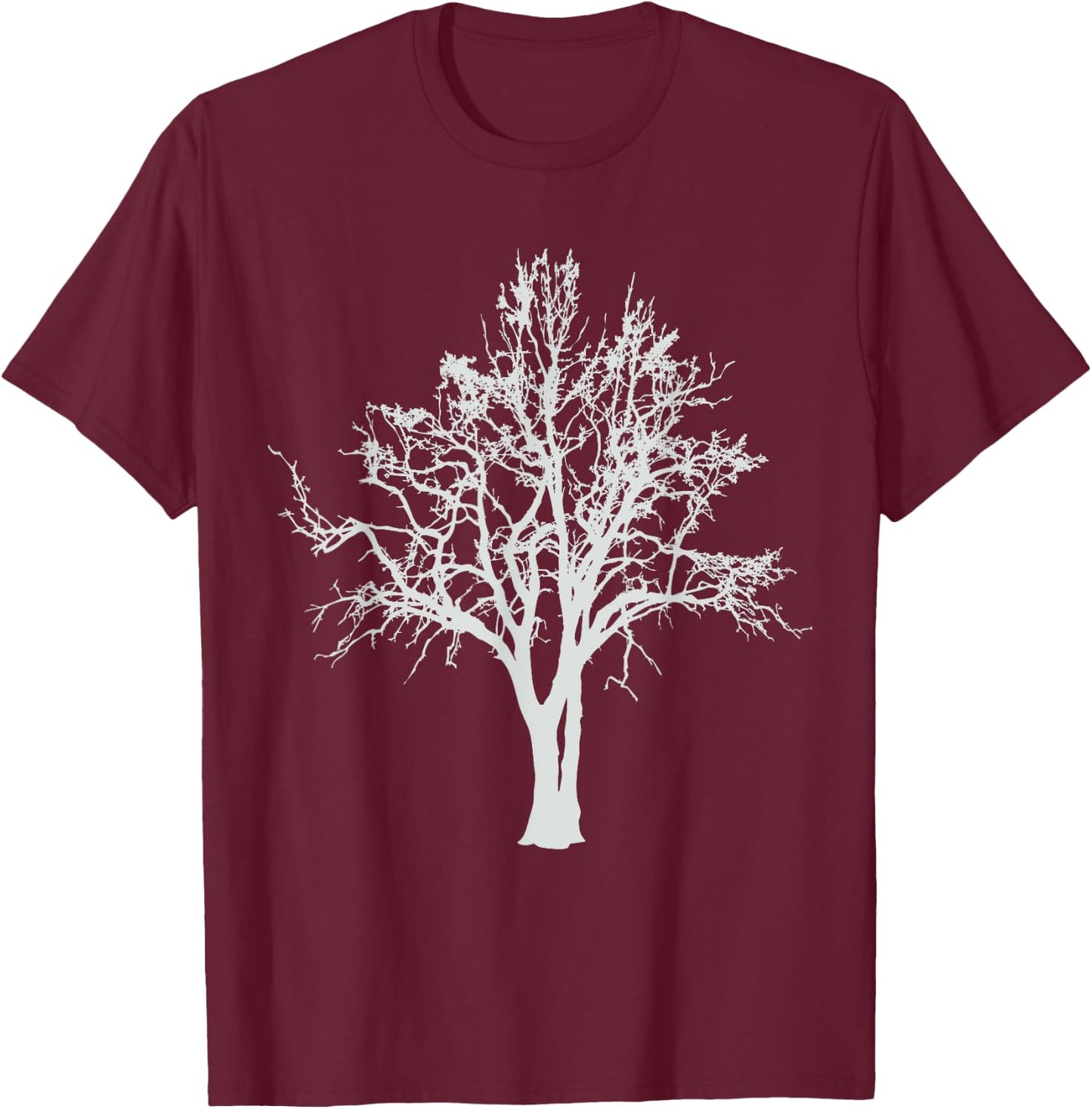 Oak Tree Design For Nature Lovers & Tree Huggers T-Shirt - T-Shirt | Maroon