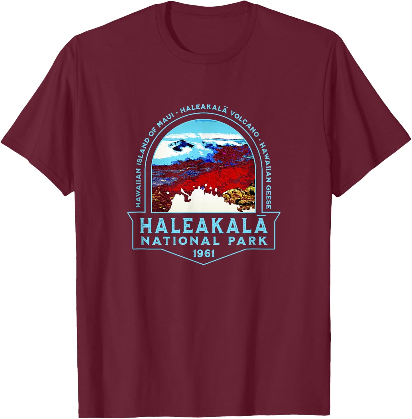 Haleakala National Park Maui Hawaii Volcano Hiking T-Shirt - T-Shirt | Maroon