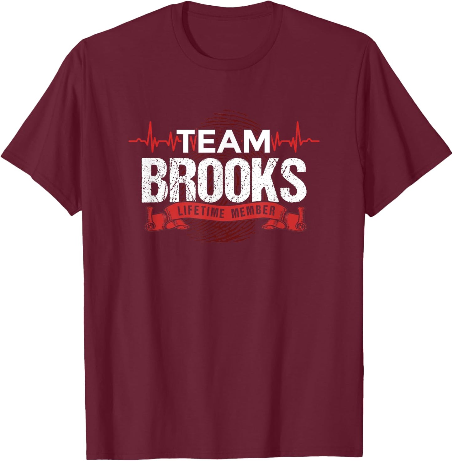 BROOKS TEAM Family Reunions DNA Heartbeat Gift T-Shirt - T-Shirt | Maroon