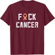 Endometrial Cancer Gifts Fck Cancer Uterine Cancer Gifts T-Shirt - T-Shirt | Maroon